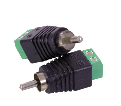 Detalhes do produto Conector RCA Macho C/ Fixação em Borne 2 Vias