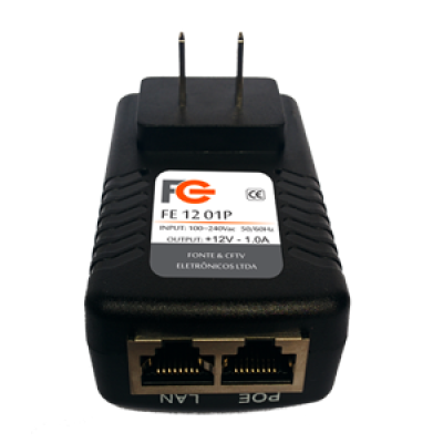 Detalhes do produto Fonte de Alimentação POE - 12v 01A