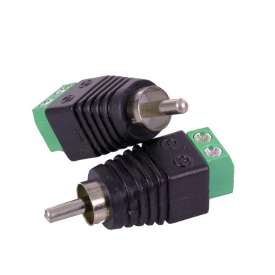 Detalhes do produto Conector RCA Macho C/ Fixação em Borne 2 Vias