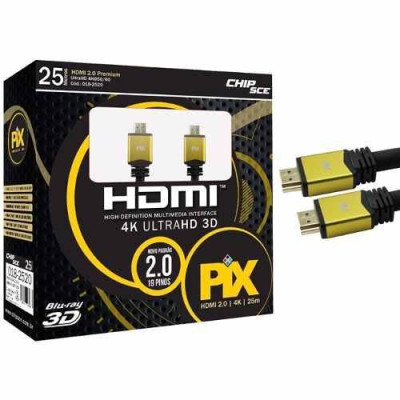 Detalhes do produto Cabo Hdmi 25m 2.0 4k 19 Pinos Ethernet 25 Metros Ultra Hd