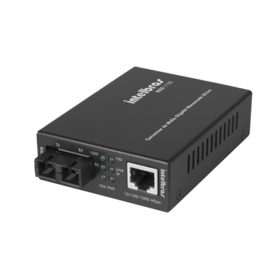 Detalhes do produto KGS 1120 Conversor de Mídia Gigabit Ethernet Monomodo 20 km - Intelbras