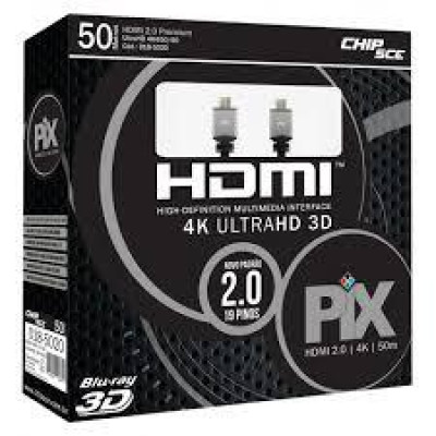 Detalhes do produto CABO HDMI 2.0 - 4K, ULTRA HD, 3D, 19 PINOS - 50 METROS